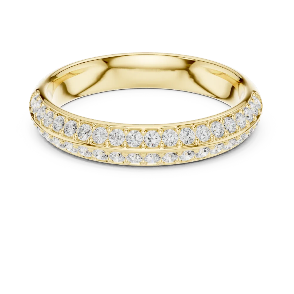 Ethereal Pavé Double Row Brilliant-Cut Band - Image 2