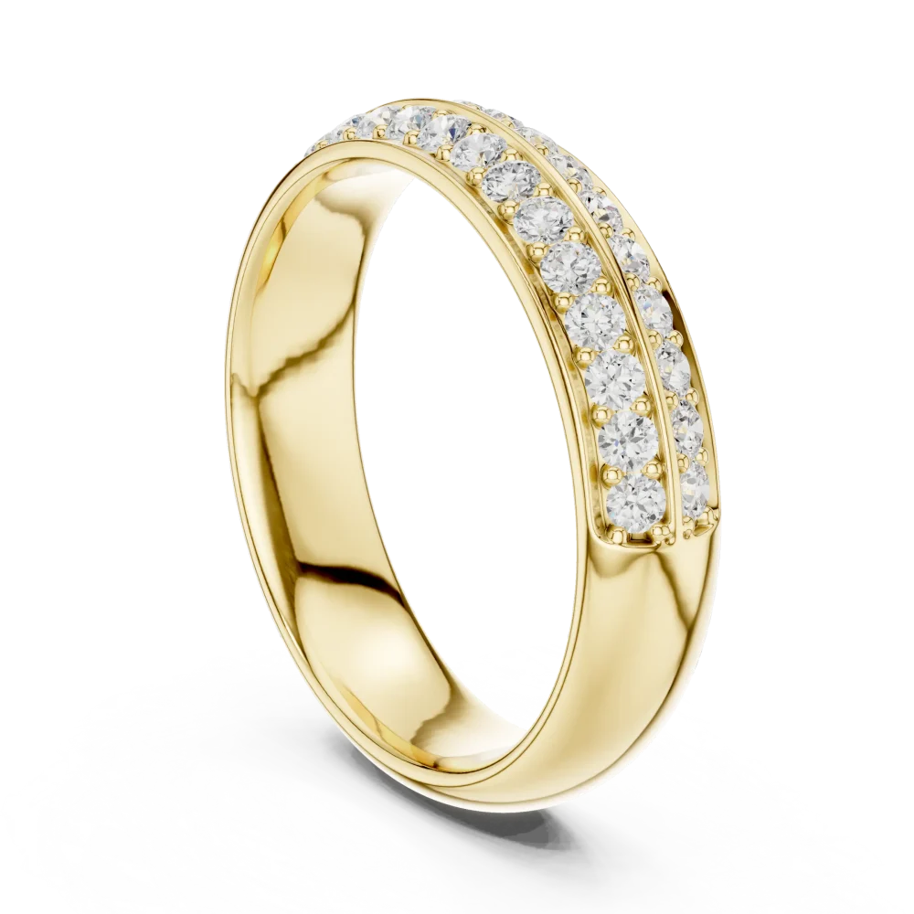 Infinite Pavé Round Brilliant Linear Band - Image 3