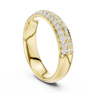 Infinite Pavé Round Brilliant Linear Band - Image 3