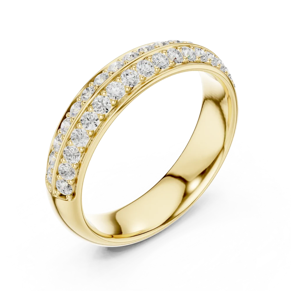 Experience radiant elegance with this pavé-set band, featuring 36 brilliant-cut DIAMEUR diamonds. Discover your next modern classic and shop today.