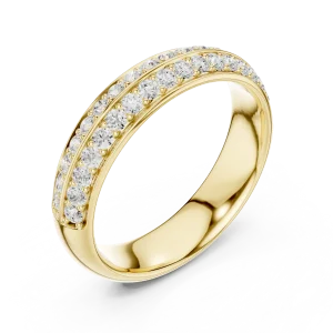 Infinite Pavé Round Brilliant Linear Band