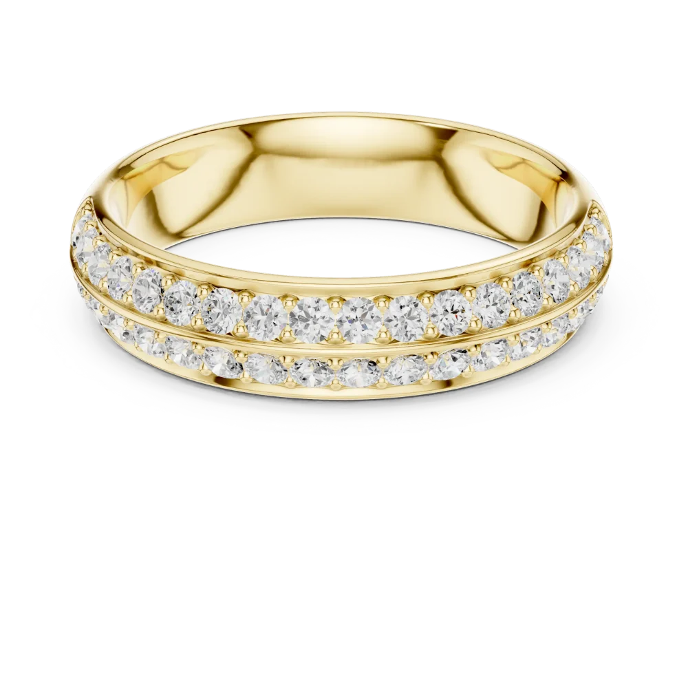 Infinite Pavé Round Brilliant Linear Band - Image 2