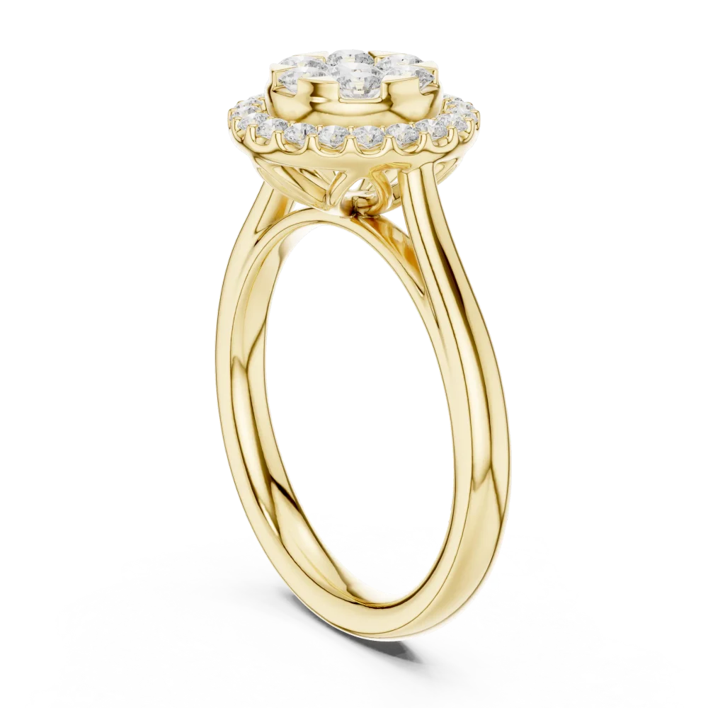 Luminary Round Brilliant Pavé-Set Cluster Ring - Image 3