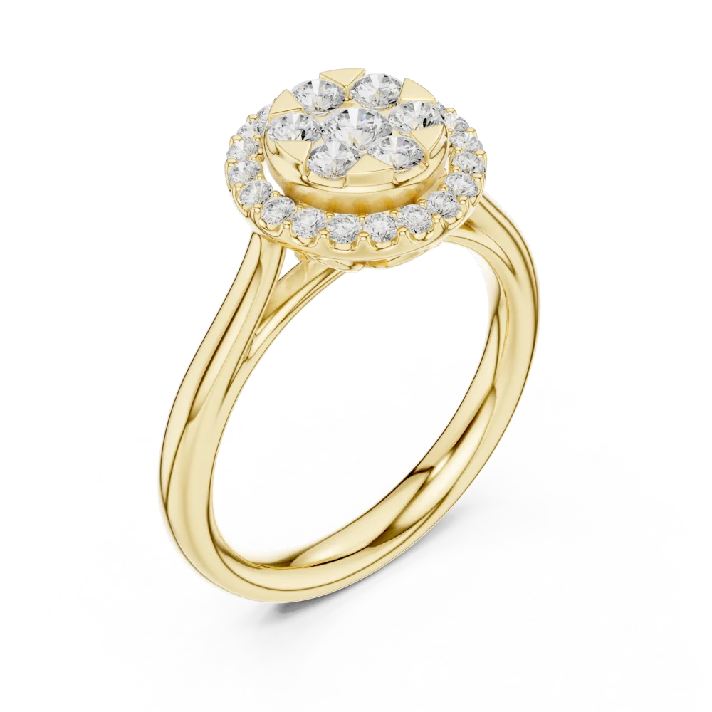 Discover the brilliance of this pavé-set cluster ring, featuring ethically sourced DIAMEUR lab-grown diamonds. A modern classic, elevate your look today.