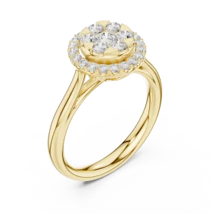 Luminary Round Brilliant Pavé-Set Cluster Ring