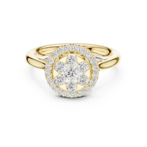 Luminary Round Brilliant Pavé-Set Cluster Ring - Image 2
