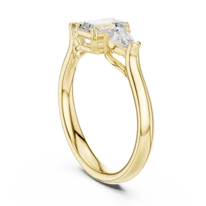 Luminary Emerald and Pear Solitaire Three-Stone Ring - Image 3
