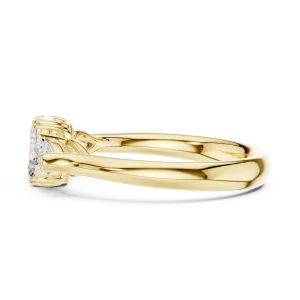 Luminary Emerald and Pear Solitaire Three-Stone Ring - Image 4