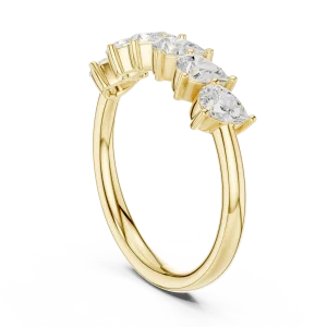 Ethereal Pear Cut Solitaire Band in Radiant Fine Gold - Image 3