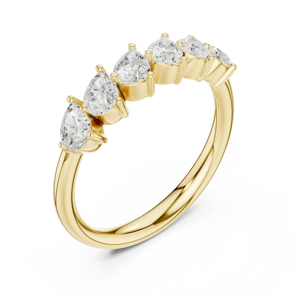 Discover the radiant beauty of this pear-cut Solitaire band. Featuring premium DIAMEUR lab-grown diamonds, it is the ultimate symbol of modern luxury.