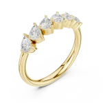 Ethereal Pear Cut Solitaire Band in Radiant Fine Gold