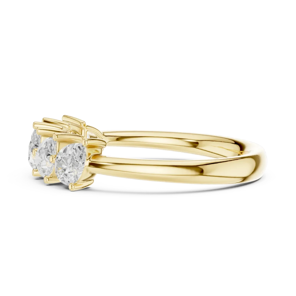 Ethereal Pear Cut Solitaire Band in Radiant Fine Gold - Image 4