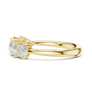 Ethereal Pear Cut Solitaire Band in Radiant Fine Gold - Image 4