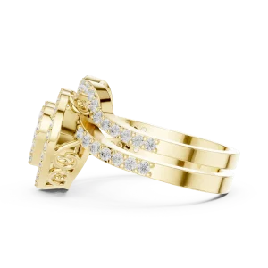 Luminary Heart Pavé-Set Brilliant-Cut Cocktail Ring - Image 4