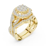 Luminary Round Brilliant Pavé-Set Cocktail Ring