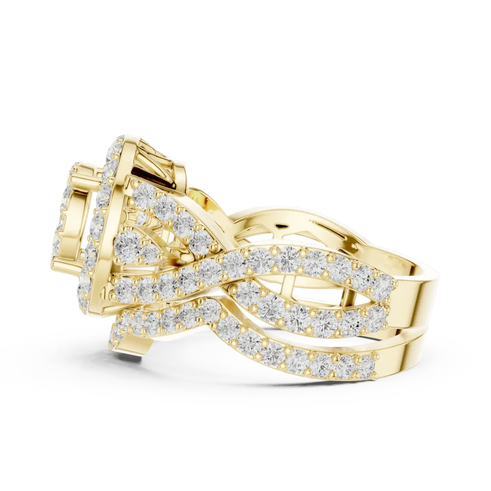 Luminary Round Brilliant Pavé-Set Cocktail Ring - Image 4