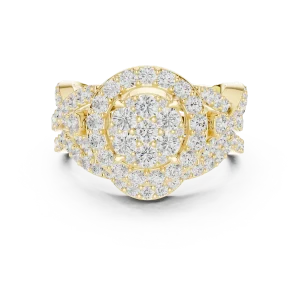 Luminary Round Brilliant Pavé-Set Cocktail Ring - Image 2