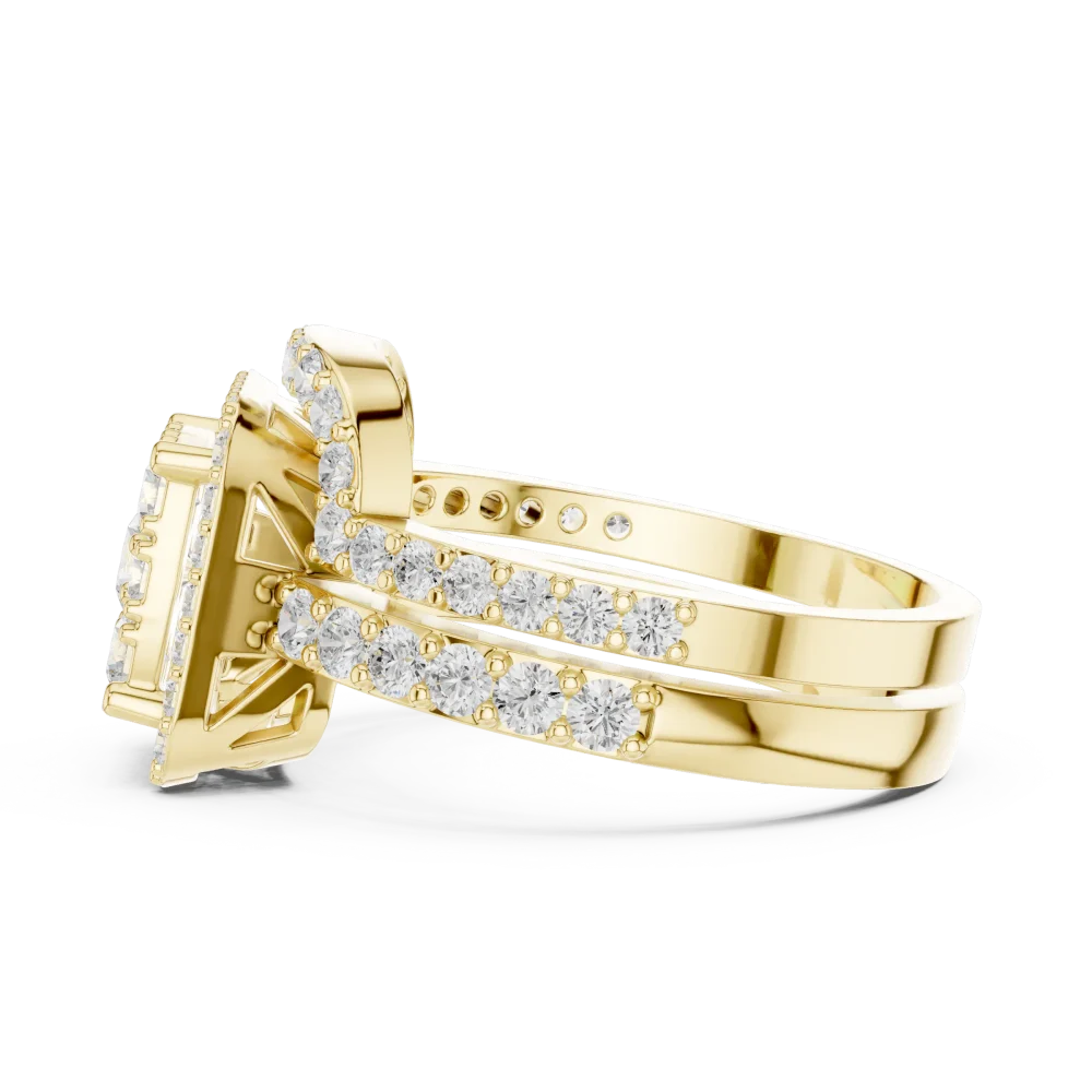 Luminary Round Brilliant Geometric Cluster Ring - Image 4