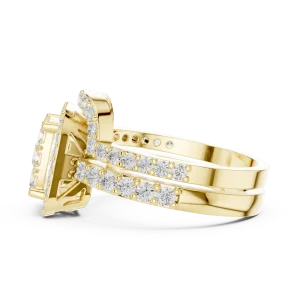 Luminary Round Brilliant Geometric Cluster Ring - Image 4