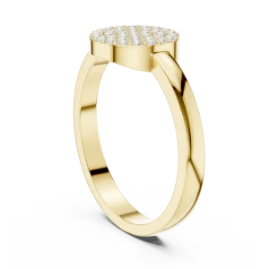 Luminary Round Brilliant Pavé Disc Statement Ring - Image 3