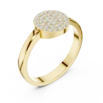 Luminary Round Brilliant Pavé Disc Statement Ring