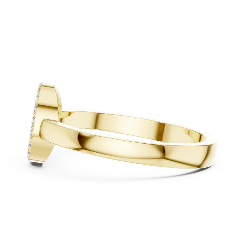 Luminary Round Brilliant Pavé Disc Statement Ring - Image 4