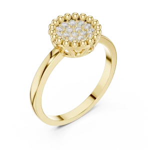 Luminary Round Brilliant Cluster Statement Ring