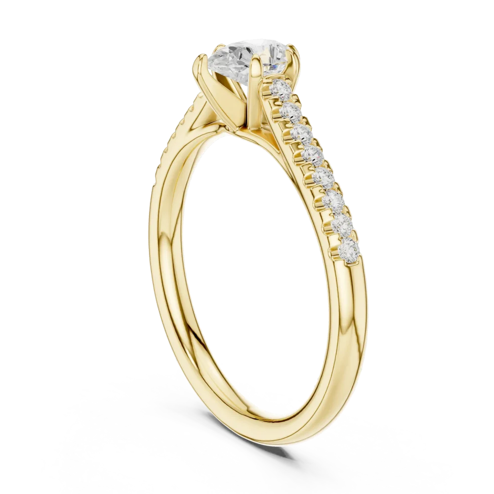 Ethereal Pear Cut Brilliant Accented Ring - Image 3