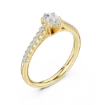 Ethereal Pear Cut Brilliant Accented Ring
