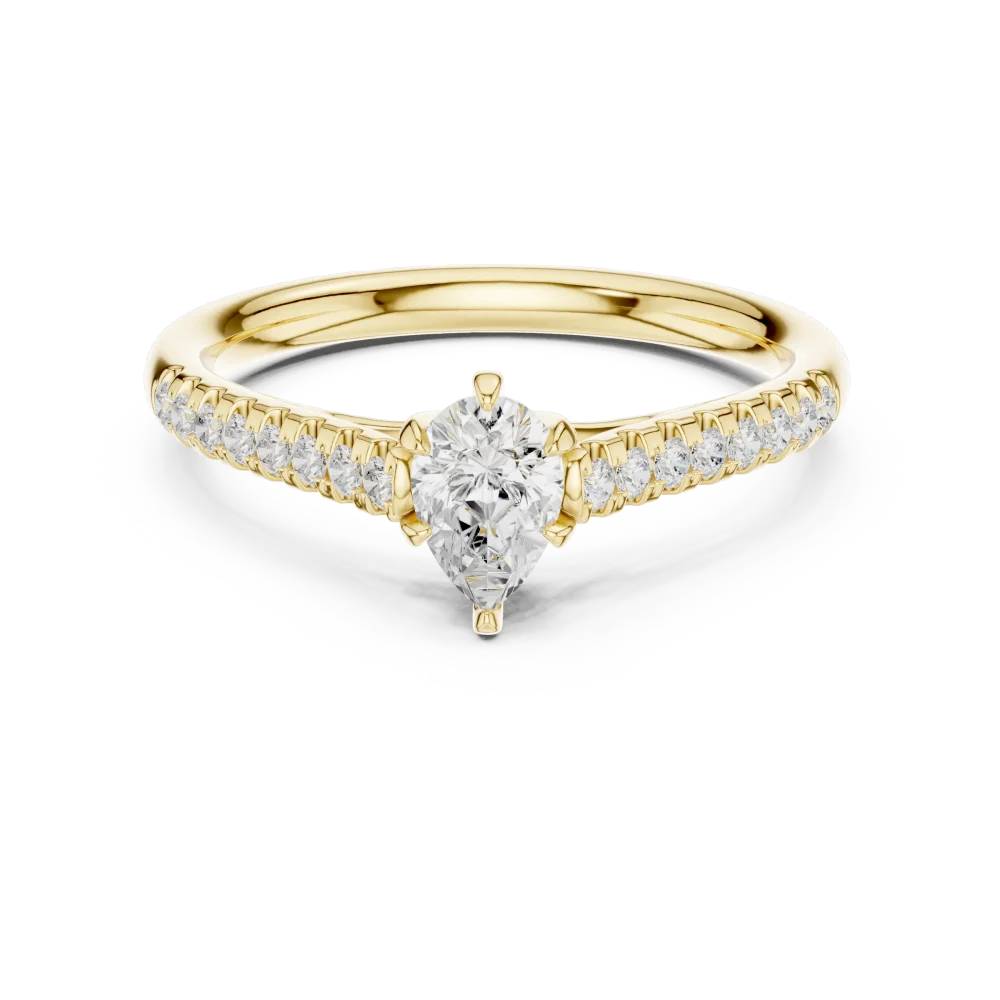 Ethereal Pear Cut Brilliant Accented Ring - Image 2