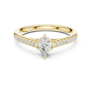 Ethereal Pear Cut Brilliant Accented Ring - Image 2