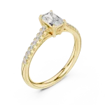 Radiant Luminary Solitaire Pavé Engagement Ring