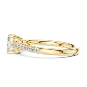 Radiant Luminary Solitaire Pavé Engagement Ring - Image 4