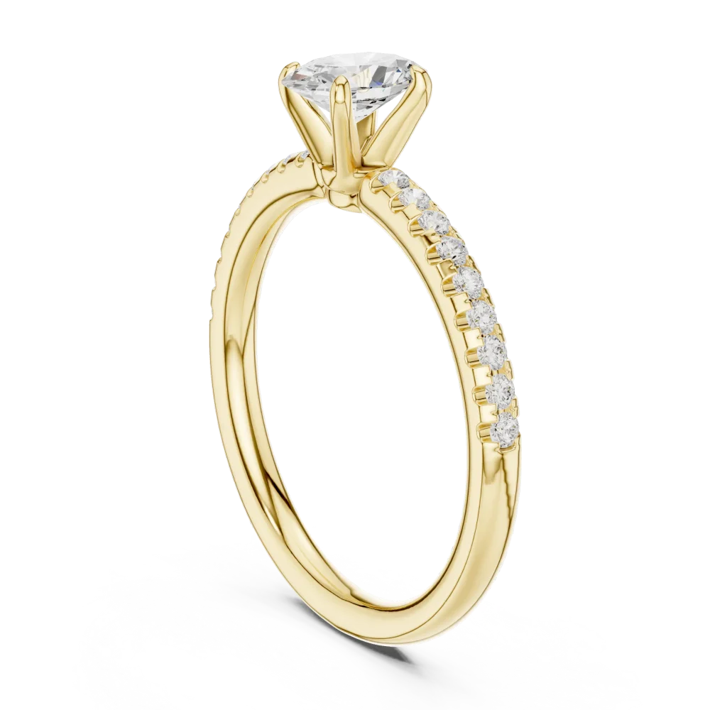 Ethereal Oval Brilliant Pavé Band Ring - Image 3