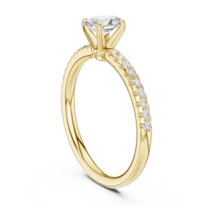 Ethereal Oval Brilliant Pavé Band Ring - Image 3
