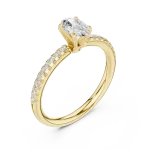 Ethereal Oval Brilliant Pavé Band Ring