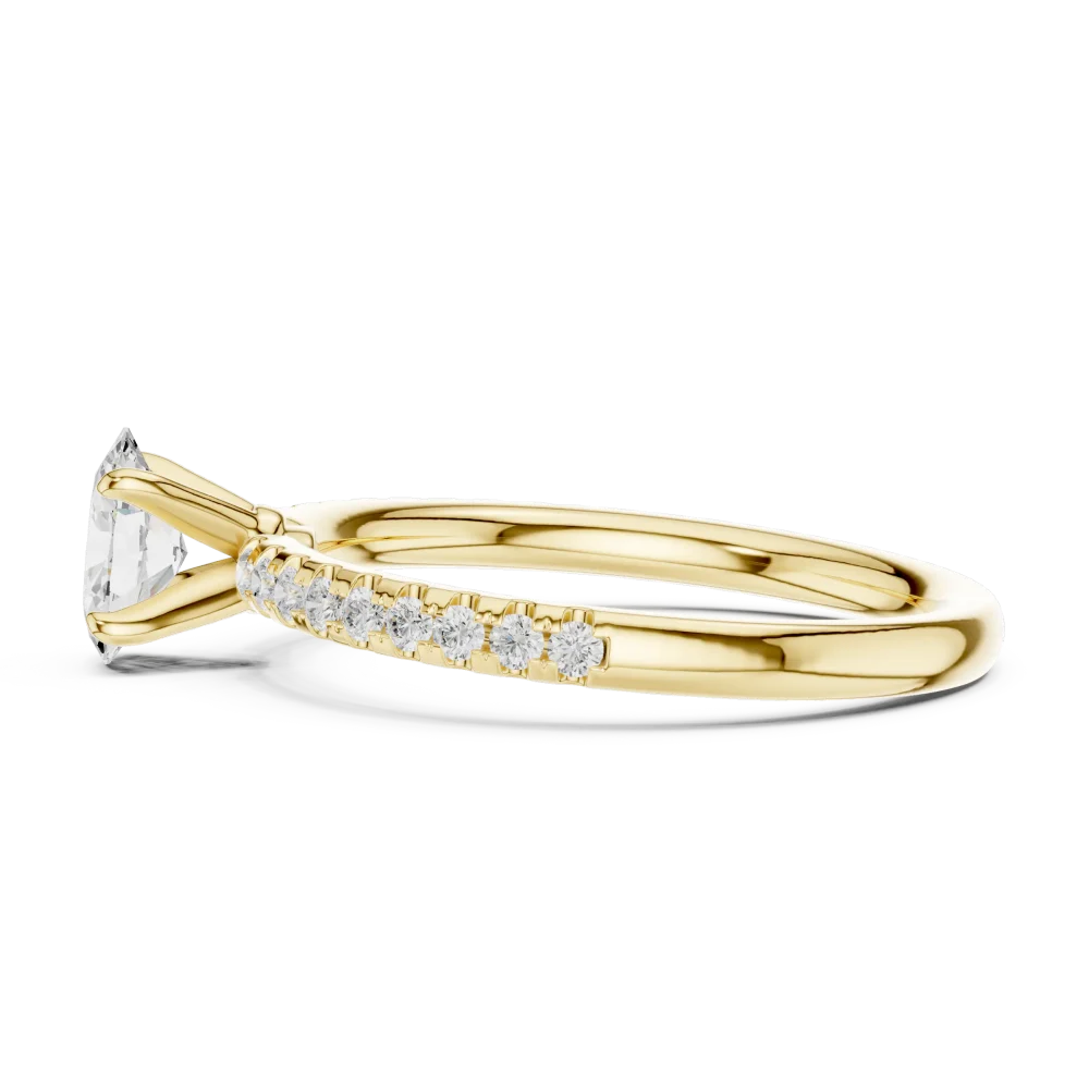 Ethereal Oval Brilliant Pavé Band Ring - Image 4