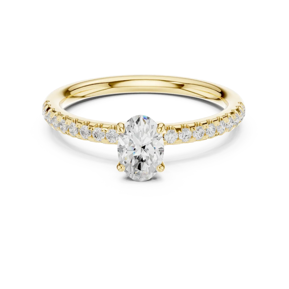 Ethereal Oval Brilliant Pavé Band Ring - Image 2