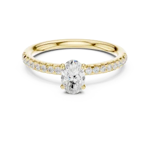 Ethereal Oval Brilliant Pavé Band Ring - Image 2