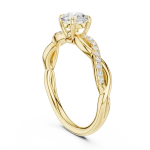 Ethereal Round Brilliant Twist-Band Solitaire Ring - Image 3