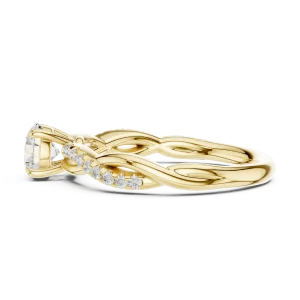 Ethereal Round Brilliant Twist-Band Solitaire Ring - Image 4