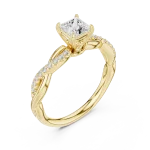 Luminary Princess Cut Pavé Twist Accent Ring