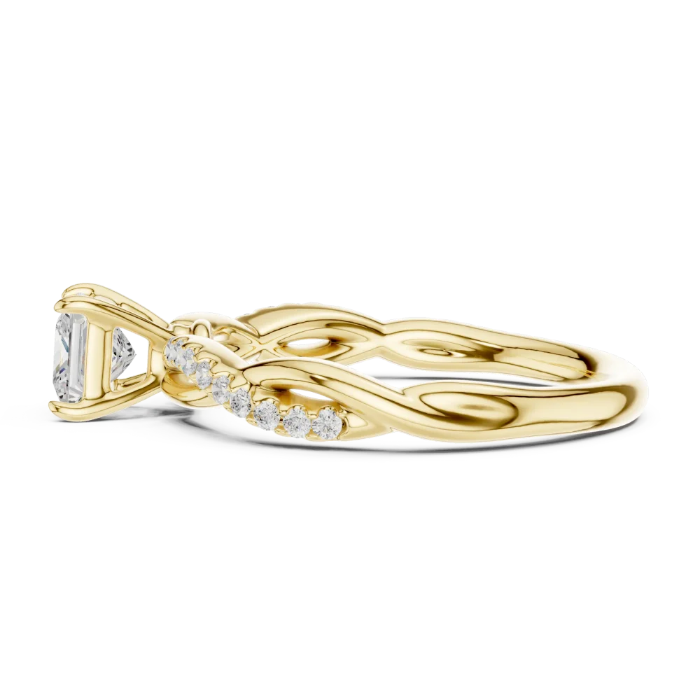 Luminary Princess Cut Pavé Twist Accent Ring - Image 4