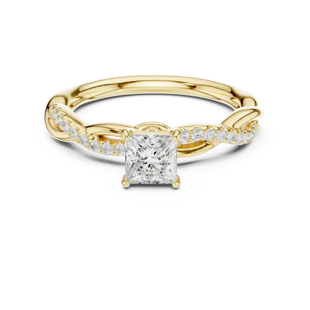 Luminary Princess Cut Pavé Twist Accent Ring - Image 2