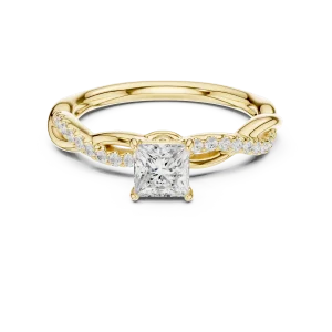Luminary Princess Cut Pavé Twist Accent Ring - Image 2