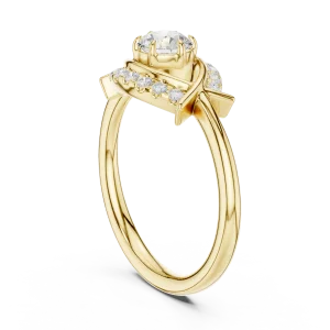 Luminary Round Brilliant Pavé-Set Contemporary Ring - Image 3