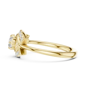 Luminary Round Brilliant Pavé-Set Contemporary Ring - Image 4