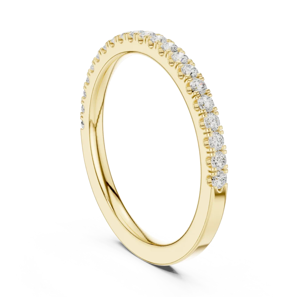 Linear Eternity Pavé-Set Round Brilliant-Cut Diamond Band - Image 3