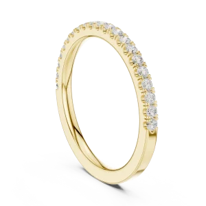 Linear Eternity Pavé-Set Round Brilliant-Cut Diamond Band - Image 3