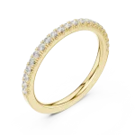 Linear Eternity Pavé-Set Round Brilliant-Cut Diamond Band